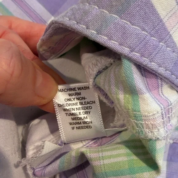 LOFT Pastel Plaid Pants - Picture 7 of 7